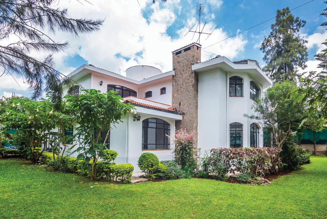 mansion with a garden